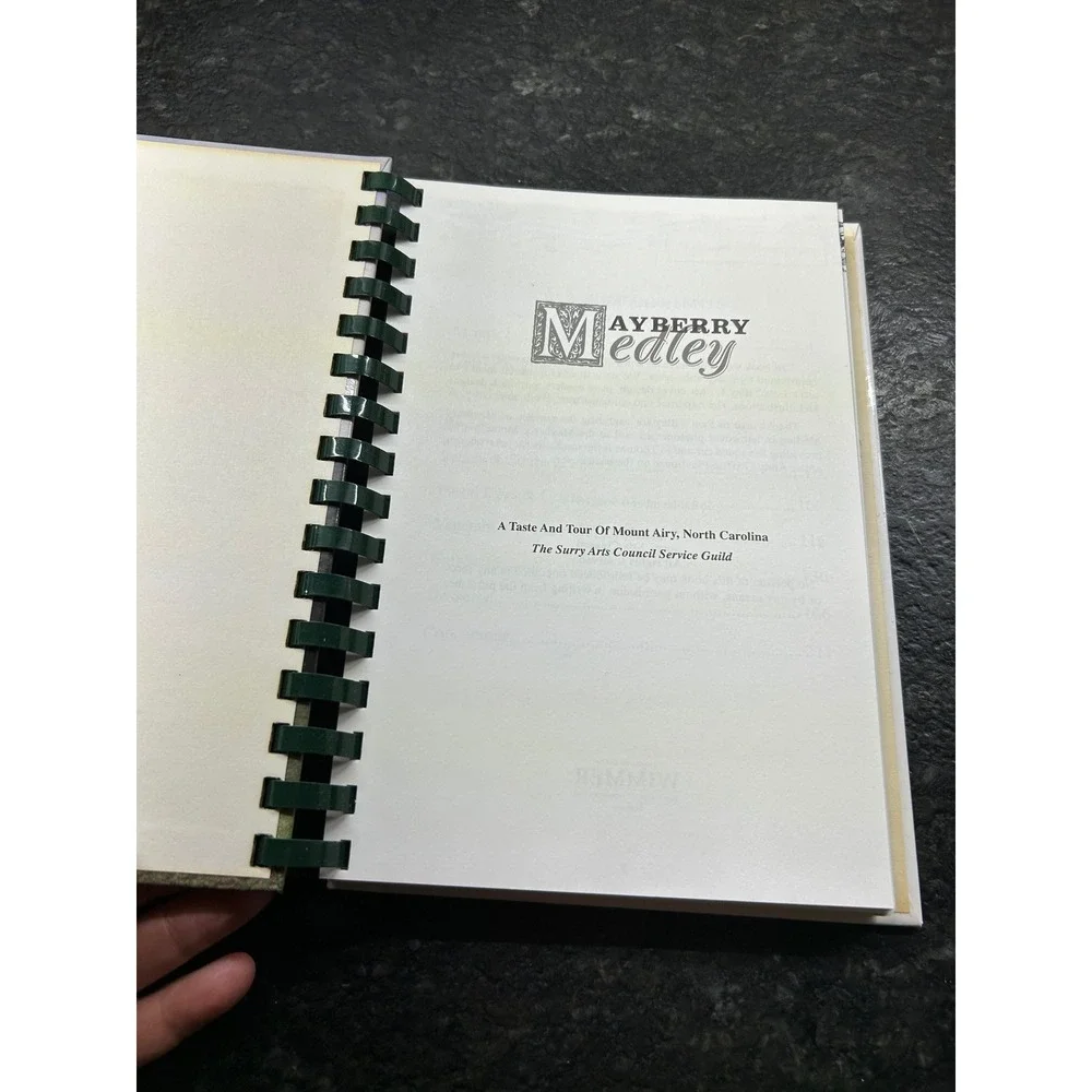 Mayberry Medley Cookbook Mount Airy NC Surry Arts Council 1995 Vintage Southern